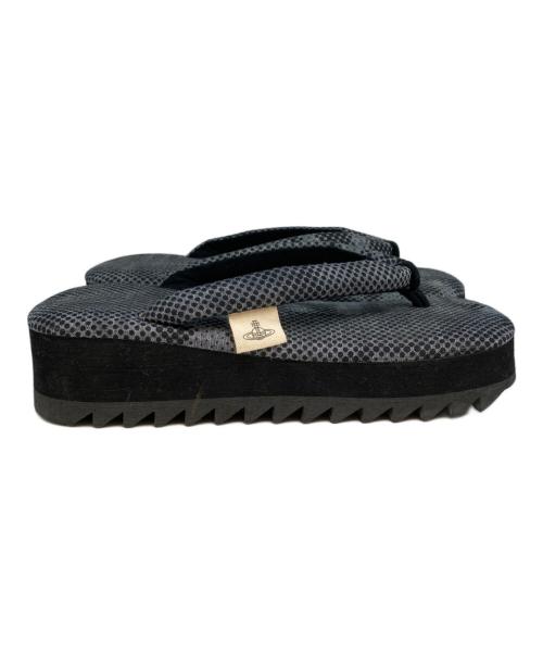 Vivienne Westwood（ヴィヴィアンウエストウッド）Vivienne Westwood (ヴィヴィアンウエストウッド) シャークソール下駄サンダル ブラック×グレー サイズ:SIZE Freeの古着・服飾アイテム
