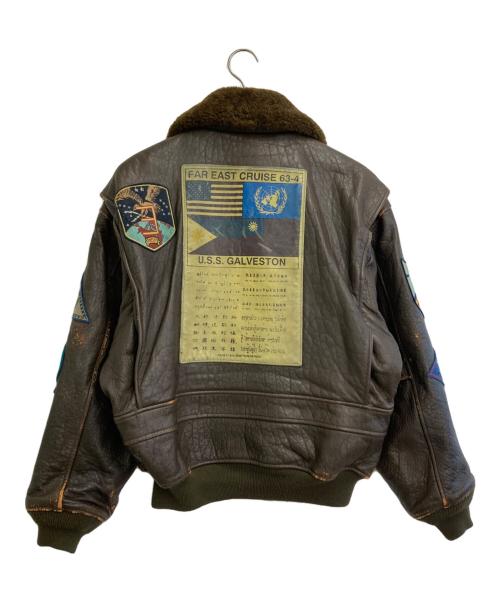 AVIREX（アヴィレックス）AVIREX (アヴィレックス) TOP GUN G-1 レザーフライトジャケット ブラウン サイズ:SIZE Sの古着・服飾アイテム