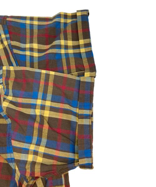 stussy（ステューシー）stussy (ステューシー) 紺タグ　オープンカラーチェックシャツ ブラウン×イエロー サイズ:SIZE Lの古着・服飾アイテム