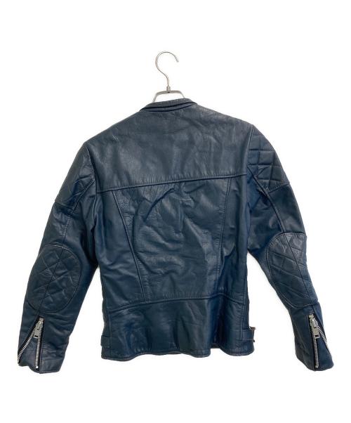 WOLF LEATHERS（ウルフレザー）WOLF LEATHERS (ウルフレザー) ライダースジャケット ネイビー サイズ:SIZE 34の古着・服飾アイテム