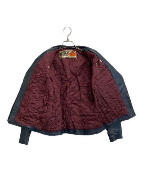 WOLF LEATHERS（ウルフレザー）WOLF LEATHERS (ウルフレザー) ライダースジャケット ネイビー サイズ:SIZE 34の古着・服飾アイテム