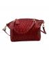 COACH (コーチ) ツイスト ギャザード レザー スモール ケルシー サッチェル レッド：7000円