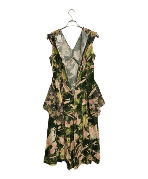 3.1 phillip lim（スリーワンフィリップリム）3.1 phillip lim (スリーワンフィリップリム) Floating Iris Ruffle Dress グリーン サイズ:SIZE 4の古着・服飾アイテム