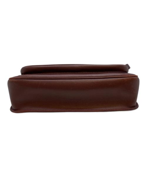 Cartier（カルティエ）Cartier (カルティエ) マストライン フラップショルダーバッグ ボルドーの古着・服飾アイテム