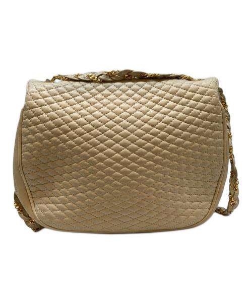 BALLY（バリー）BALLY (バリー) キルティングチェーンショルダーバッグ ベージュの古着・服飾アイテム