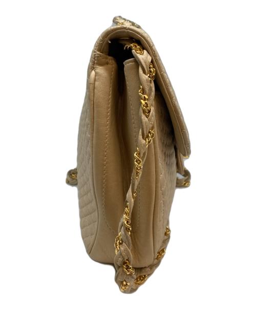 BALLY（バリー）BALLY (バリー) キルティングチェーンショルダーバッグ ベージュの古着・服飾アイテム