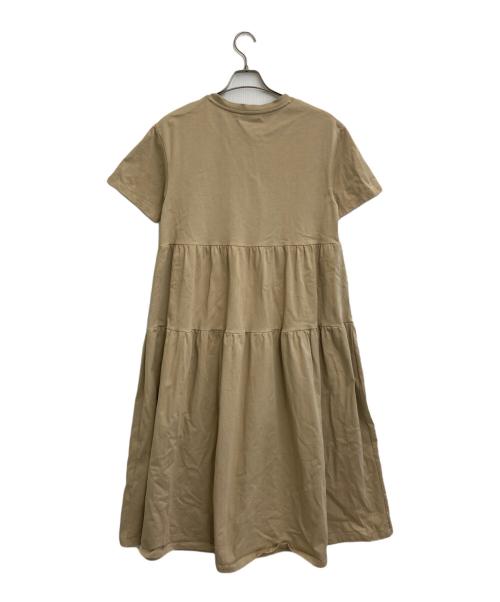 LACOSTE（ラコステ）LACOSTE (ラコステ) ティアードTシャツドレス ベージュ サイズ:SIZE Sの古着・服飾アイテム