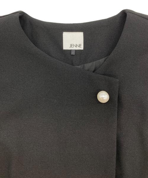 JENNE（ジェンヌ）JENNE (ジェンヌ) パールボタンギャザータイトワンピース ブラック サイズ:Sの古着・服飾アイテム
