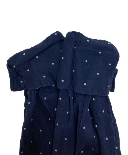 crinkle crinkle crinkle（クリンクル クリンクル クリンクル）crinkle crinkle crinkle (クリンクル クリンクル クリンクル) frill collar blouse ネイビー サイズ:Fの古着・服飾アイテム