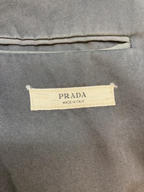 PRADA（プラダ）PRADA (プラダ) 金釦2Bコットンジャケット グレー サイズ:SIZE 46Rの古着・服飾アイテム