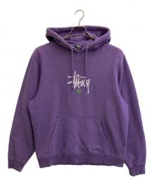 stussy（ステューシー）の古着「ロゴ刺繍パーカー」｜パープル
