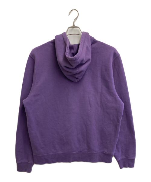 stussy（ステューシー）stussy (ステューシー) ロゴ刺繍パーカー パープル サイズ:Mの古着・服飾アイテム