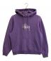 stussy（ステューシー）の古着「ロゴ刺繍パーカー」｜パープル