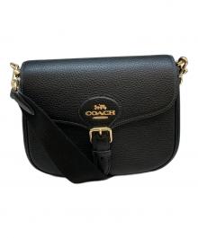 COACH（コーチ）の古着「アメリア サドル バッグ」｜ブラック