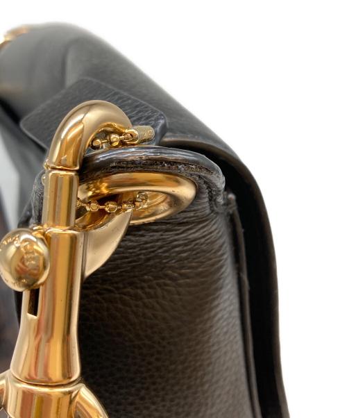 COACH（コーチ）COACH (コーチ) フラップレザーショルダーバッグ ブラックの古着・服飾アイテム
