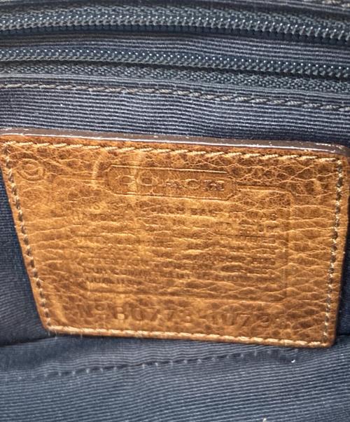 COACH（コーチ）COACH (コーチ) トーナルC カーリー デニムセミショルダーバッグ インディゴ×ブラウンの古着・服飾アイテム