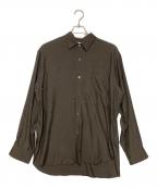 sssteinシュタイン）の古着「CUPRO TWILL OVERSIZED LS SHIRT」｜ブラウン