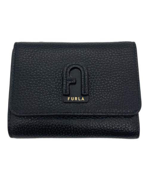 FURLA（フルラ）FURLA (フルラ) ダフネ三つ折り財布 ブラックの古着・服飾アイテム