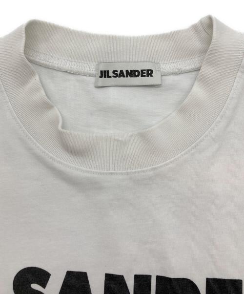 JIL SANDER（ジルサンダー）JIL SANDER (ジルサンダー) ロゴプリントコットンTシャツ ホワイト サイズ:Lの古着・服飾アイテム