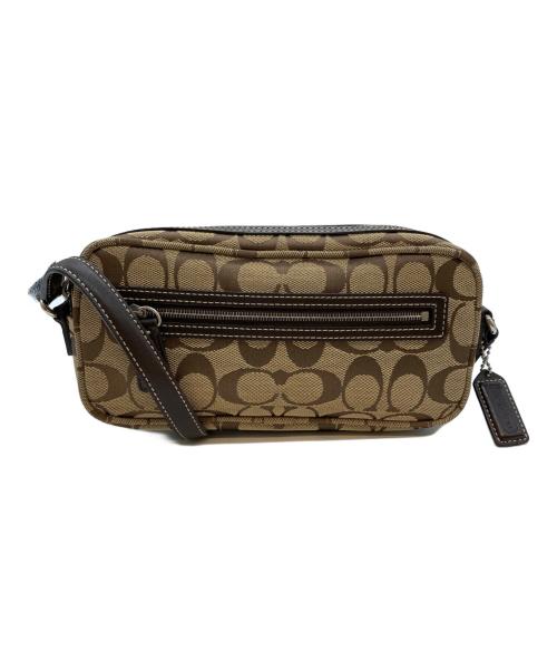COACH（コーチ）COACH (コーチ) シグネチャーョルダーバッグ ブラウン×ベージュの古着・服飾アイテム