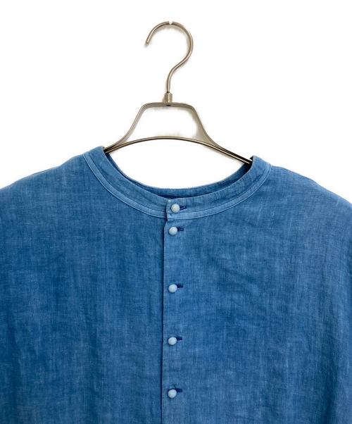 nest Robe（ネストローブ）nest Robe (ネストローブ) インディゴ染めコットンリネンワンピース ブルー サイズ:SIZE Freeの古着・服飾アイテム