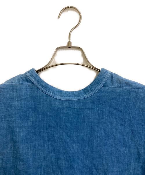 nest Robe（ネストローブ）nest Robe (ネストローブ) インディゴ染めコットンリネンワンピース ブルー サイズ:SIZE Freeの古着・服飾アイテム