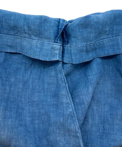 nest Robe（ネストローブ）nest Robe (ネストローブ) インディゴ染めコットンリネンワンピース ブルー サイズ:SIZE Freeの古着・服飾アイテム