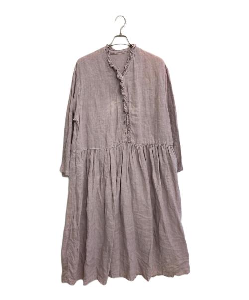 nest Robe（ネストローブ）nest Robe (ネストローブ) コットンリネンワンピース ピンク サイズ:SIZE Freeの古着・服飾アイテム