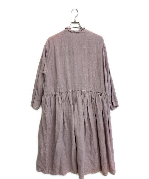 nest Robe（ネストローブ）nest Robe (ネストローブ) コットンリネンワンピース ピンク サイズ:SIZE Freeの古着・服飾アイテム