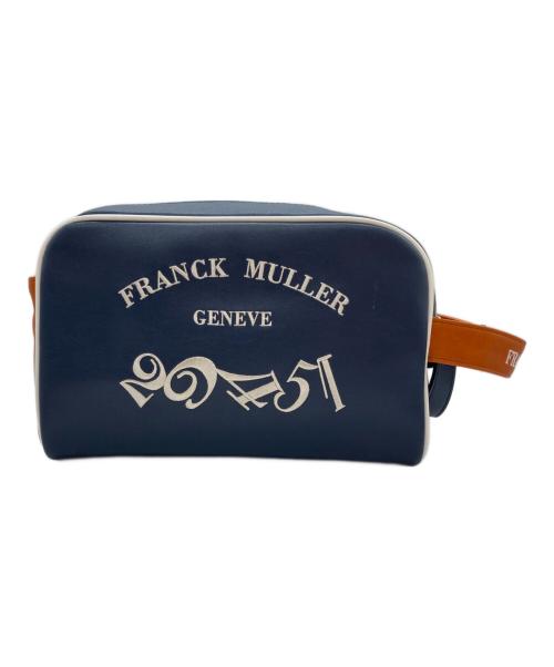 BELLMORE（ベルモーレ）BELLMORE　 (ベルモーレ) FRANCK MULLER (フランクミュラー) コラボセカンドバッグ ネイビー×オレンジの古着・服飾アイテム