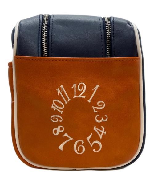 BELLMORE（ベルモーレ）BELLMORE　 (ベルモーレ) FRANCK MULLER (フランクミュラー) コラボセカンドバッグ ネイビー×オレンジの古着・服飾アイテム