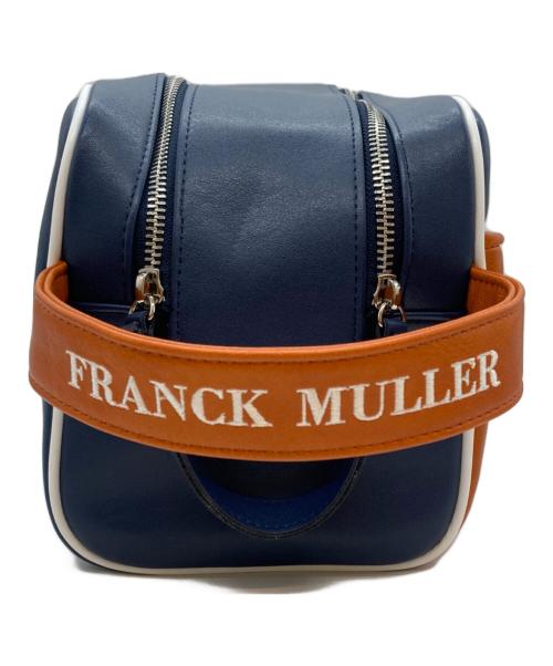 BELLMORE（ベルモーレ）BELLMORE　 (ベルモーレ) FRANCK MULLER (フランクミュラー) コラボセカンドバッグ ネイビー×オレンジの古着・服飾アイテム
