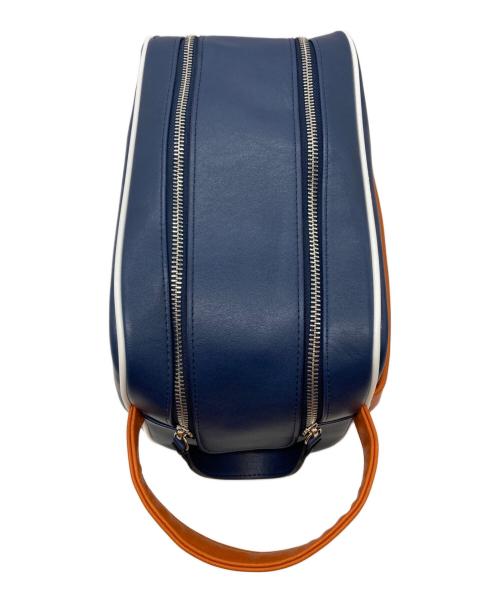 BELLMORE（ベルモーレ）BELLMORE　 (ベルモーレ) FRANCK MULLER (フランクミュラー) コラボセカンドバッグ ネイビー×オレンジの古着・服飾アイテム