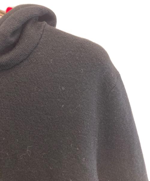 POLO RALPH LAUREN（ポロ・ラルフローレン）POLO RALPH LAUREN (ポロ・ラルフローレン) ビッグポニーステッチニットパーカー ブラック サイズ:XLの古着・服飾アイテム