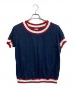 MONCLERモンクレール）の古着「T-SHIRT GIROCOLLO」｜ネイビー・ホワイト