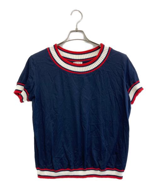 MONCLER（モンクレール）MONCLER (モンクレール) T-SHIRT GIROCOLLO ネイビー・ホワイト サイズ:SIZE Mの古着・服飾アイテム