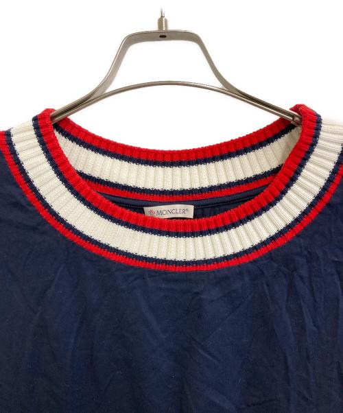 MONCLER（モンクレール）MONCLER (モンクレール) T-SHIRT GIROCOLLO ネイビー・ホワイト サイズ:SIZE Mの古着・服飾アイテム