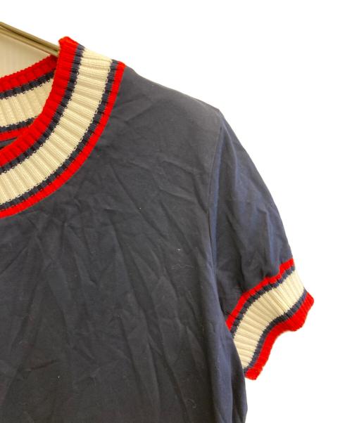 MONCLER（モンクレール）MONCLER (モンクレール) T-SHIRT GIROCOLLO ネイビー・ホワイト サイズ:SIZE Mの古着・服飾アイテム