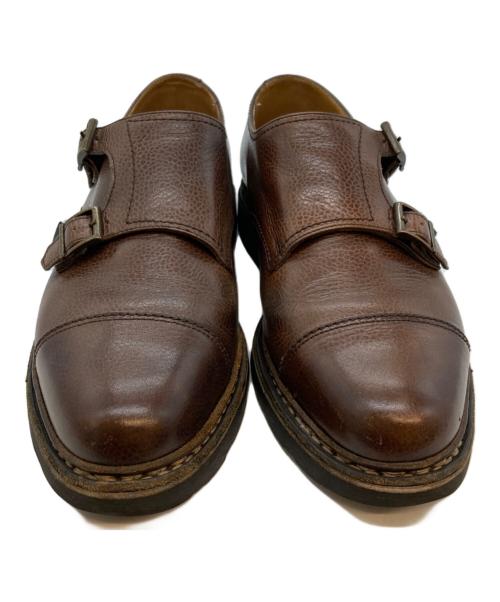 PARABOOT（パラブーツ）PARABOOT (パラブーツ) EDIFICE (エディフィス) WILLIAM MARCHE II ダブルモンクストラップシューズ ブラウン サイズ:SIZE 6の古着・服飾アイテム