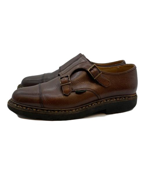 PARABOOT（パラブーツ）PARABOOT (パラブーツ) EDIFICE (エディフィス) WILLIAM MARCHE II ダブルモンクストラップシューズ ブラウン サイズ:SIZE 6の古着・服飾アイテム