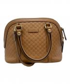 GUCCIグッチ）の古着「マイクログッチシマ 2WAYハンドバッグ」｜ベージュ