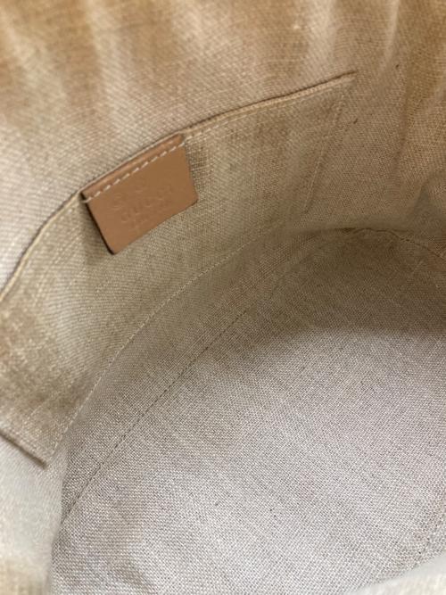 GUCCI（グッチ）GUCCI (グッチ) マイクログッチシマ 2WAYハンドバッグ ベージュの古着・服飾アイテム