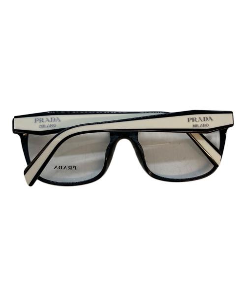 PRADA（プラダ）PRADA (プラダ) PR 17ZV ブラック・ホワイト サイズ:55□17 140の古着・服飾アイテム