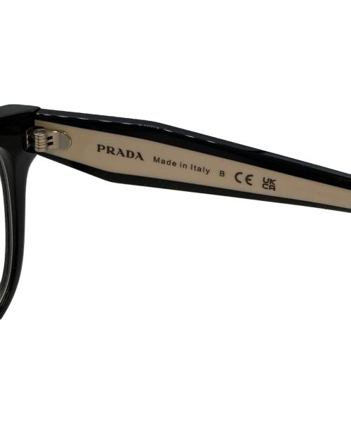 PRADA（プラダ）PRADA (プラダ) PR 17ZV ブラック・ホワイト サイズ:55□17 140の古着・服飾アイテム