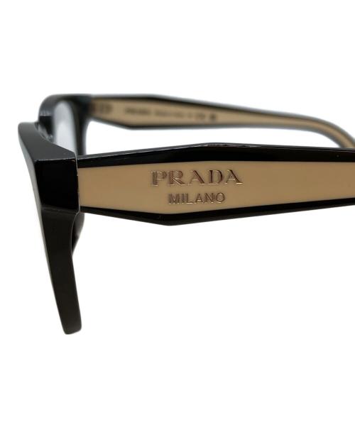 PRADA（プラダ）PRADA (プラダ) PR 17ZV ブラック・ホワイト サイズ:55□17 140の古着・服飾アイテム