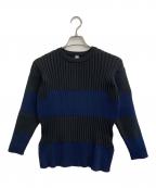 CFCLシーエフシーエル）の古着「FLUTED LONG SLEEVE TOP」｜ブラック×ネイビー