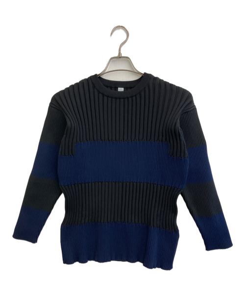 CFCL（シーエフシーエル）CFCL (シーエフシーエル) FLUTED LONG SLEEVE TOP ブラック×ネイビー サイズ:1の古着・服飾アイテム