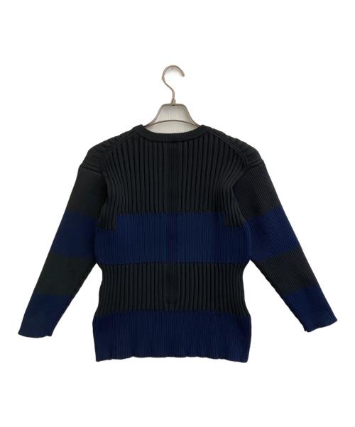 CFCL（シーエフシーエル）CFCL (シーエフシーエル) FLUTED LONG SLEEVE TOP ブラック×ネイビー サイズ:1の古着・服飾アイテム