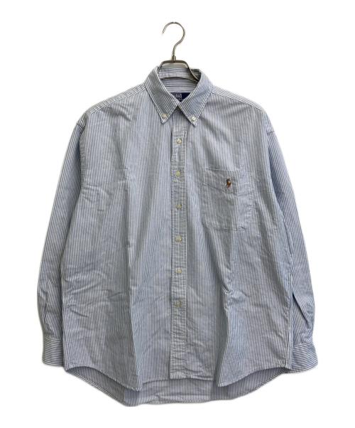 POLO RALPH LAUREN（ポロ・ラルフローレン）POLO RALPH LAUREN (ポロ・ラルフローレン) ストライプBDシャツ ブルー サイズ:SIZE Mの古着・服飾アイテム