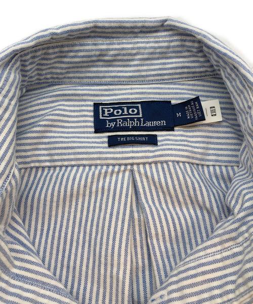 POLO RALPH LAUREN（ポロ・ラルフローレン）POLO RALPH LAUREN (ポロ・ラルフローレン) ストライプBDシャツ ブルー サイズ:SIZE Mの古着・服飾アイテム